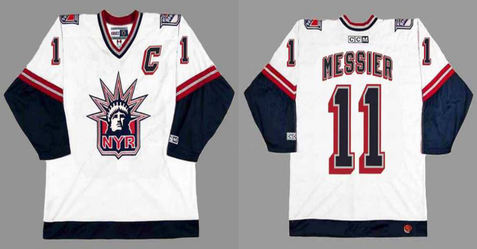 2019 Men New York Rangers #11 Messier white CCM NHL jerseys